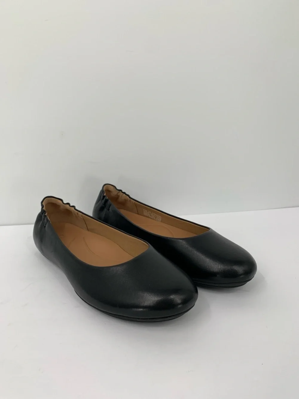 Dansko Mollie ballet flat shoe black leather comfort elastic back women new 38 8